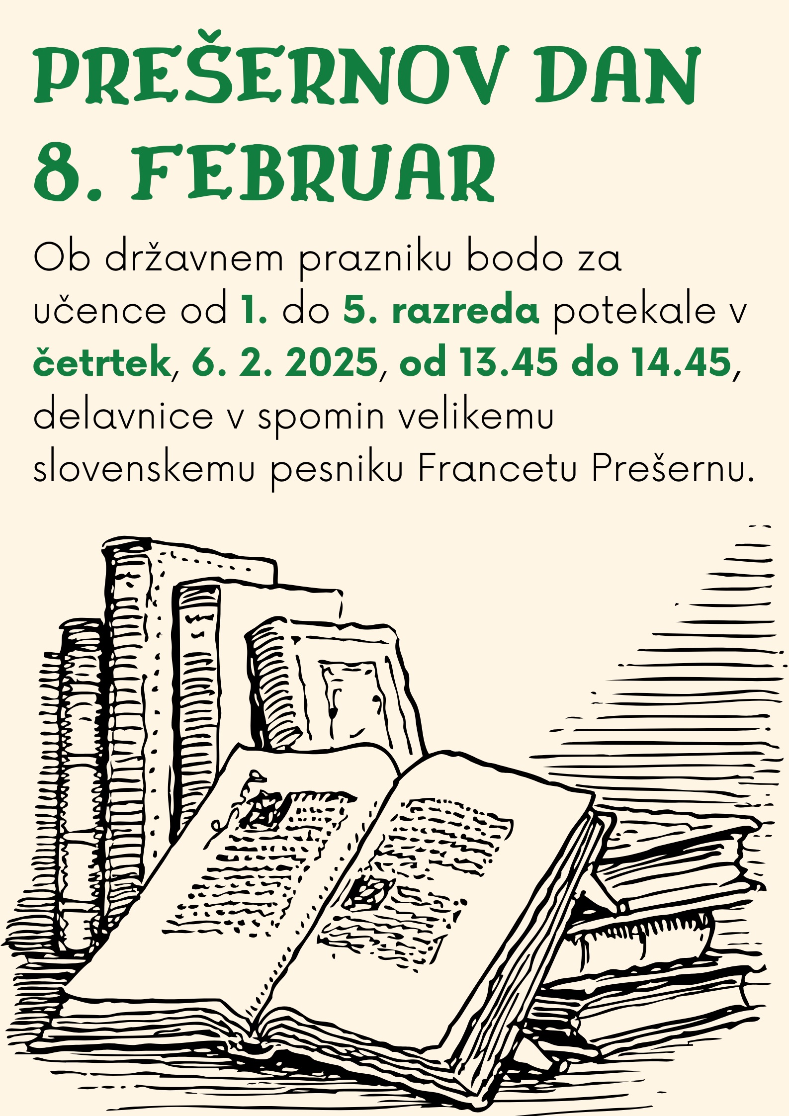 Delavnice ob Prešernovem dnevu